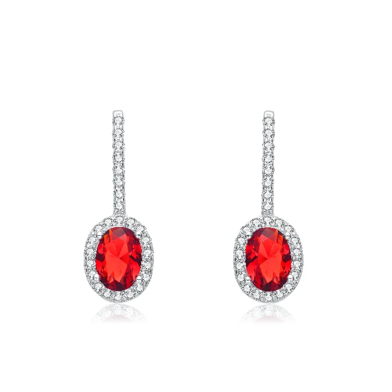 Earrings For Lean Looks-Charlotte Red Drop Earrings