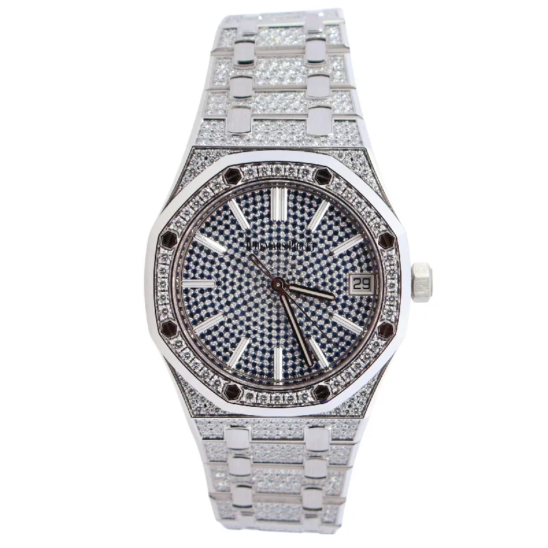 Watches For Night Flair-Audemars Piguet Royal Oak 41mm Pave Dial Watch Ref# 15512BC.ZZ.1322BC.01