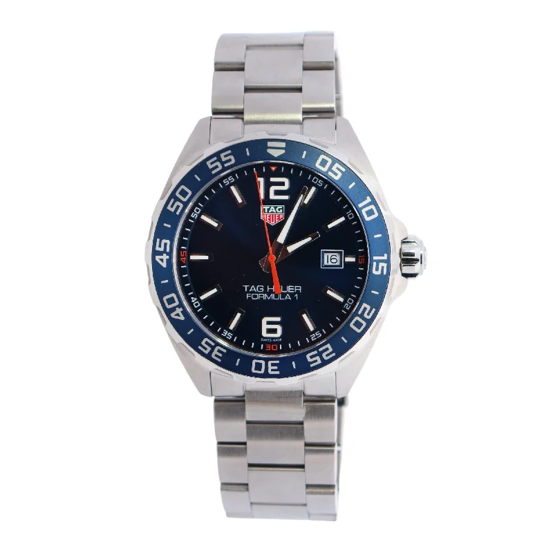 Watches For Lazy Afternoons-Tag Heuer Formula 1 43mm Blue Dial Watch Ref# WAZ1010