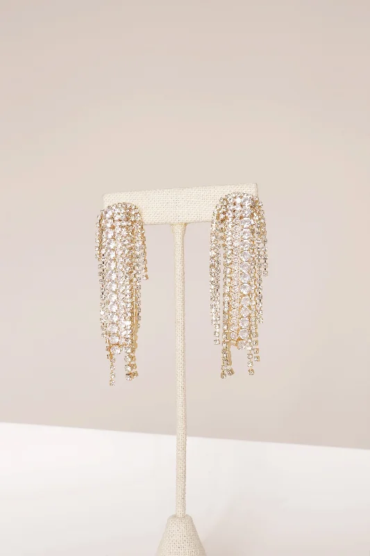 Earrings For Solo Flair-Tiffany Fringe Earrings - Clear