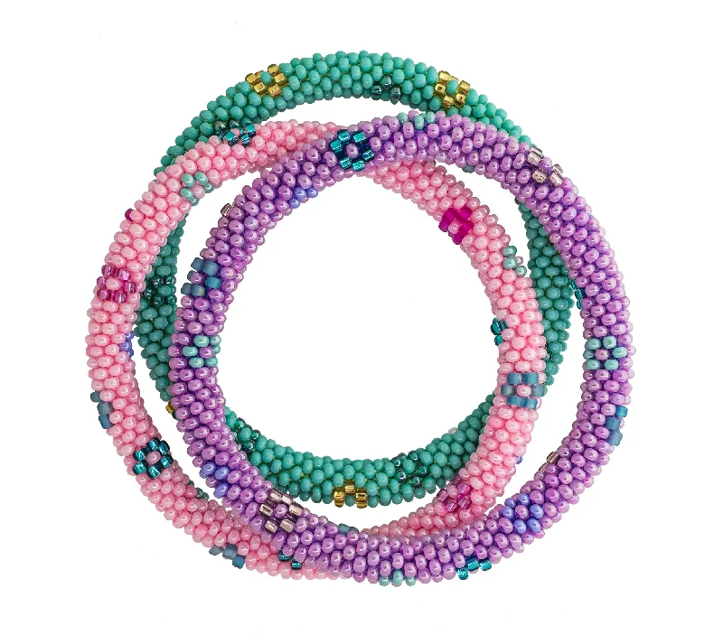 Bracelets Grab Tips-8 inch Roll-On® Bracelets <br> Flower Power