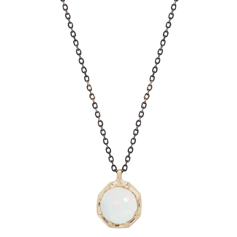 Max Flash Necklaces-Opal Octagon Necklace