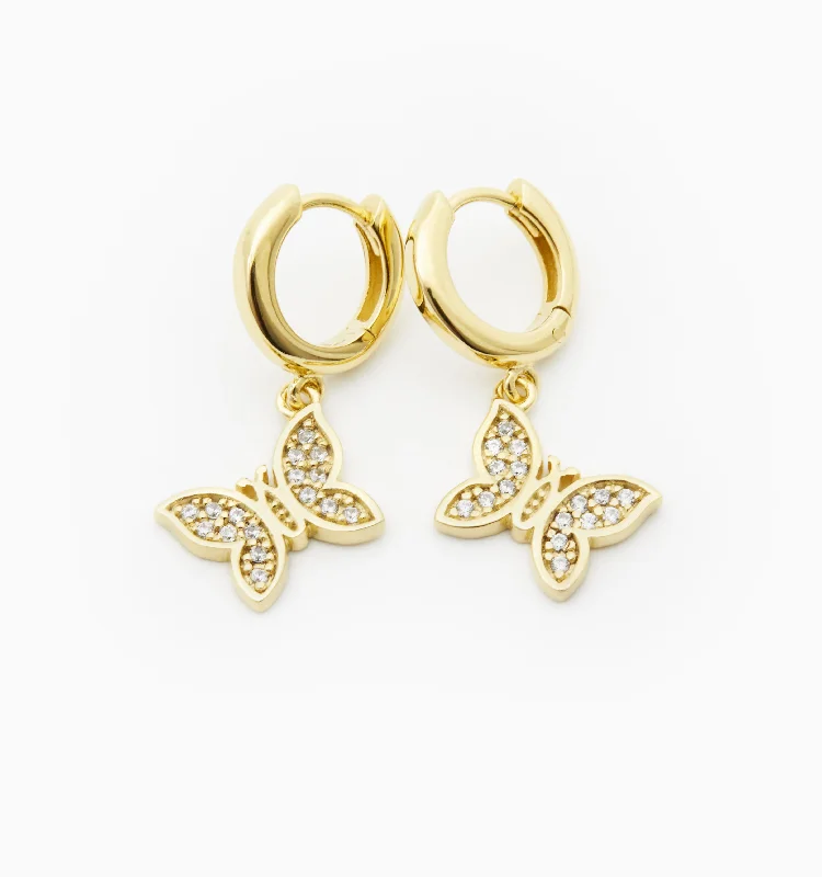 Earrings Range Tips-Crystal Butterfly Earrings