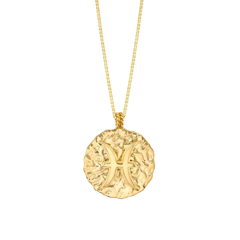 Necklaces Patch Guide-Zodiac Coin Pendant - 14k Yellow Gold