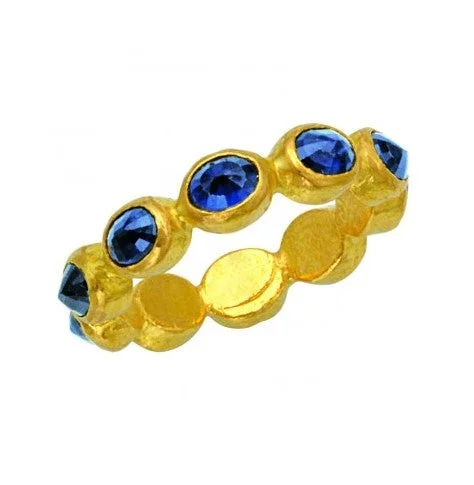 Rings For Ripple Flair-24K Sapphire Eternity Ring