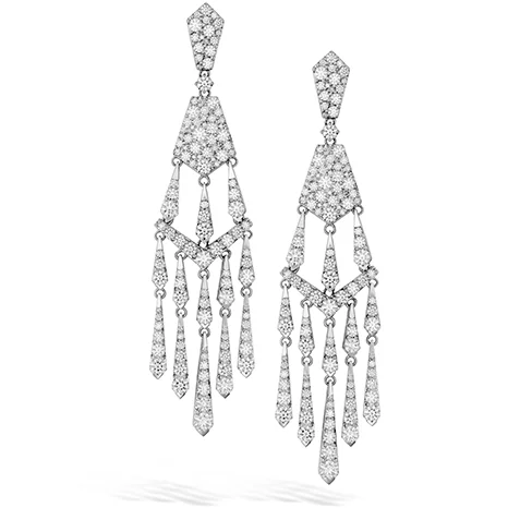 Earrings Flair Tips-Hearts On Fire Triplicity Tassel Drop Diamond Earrings