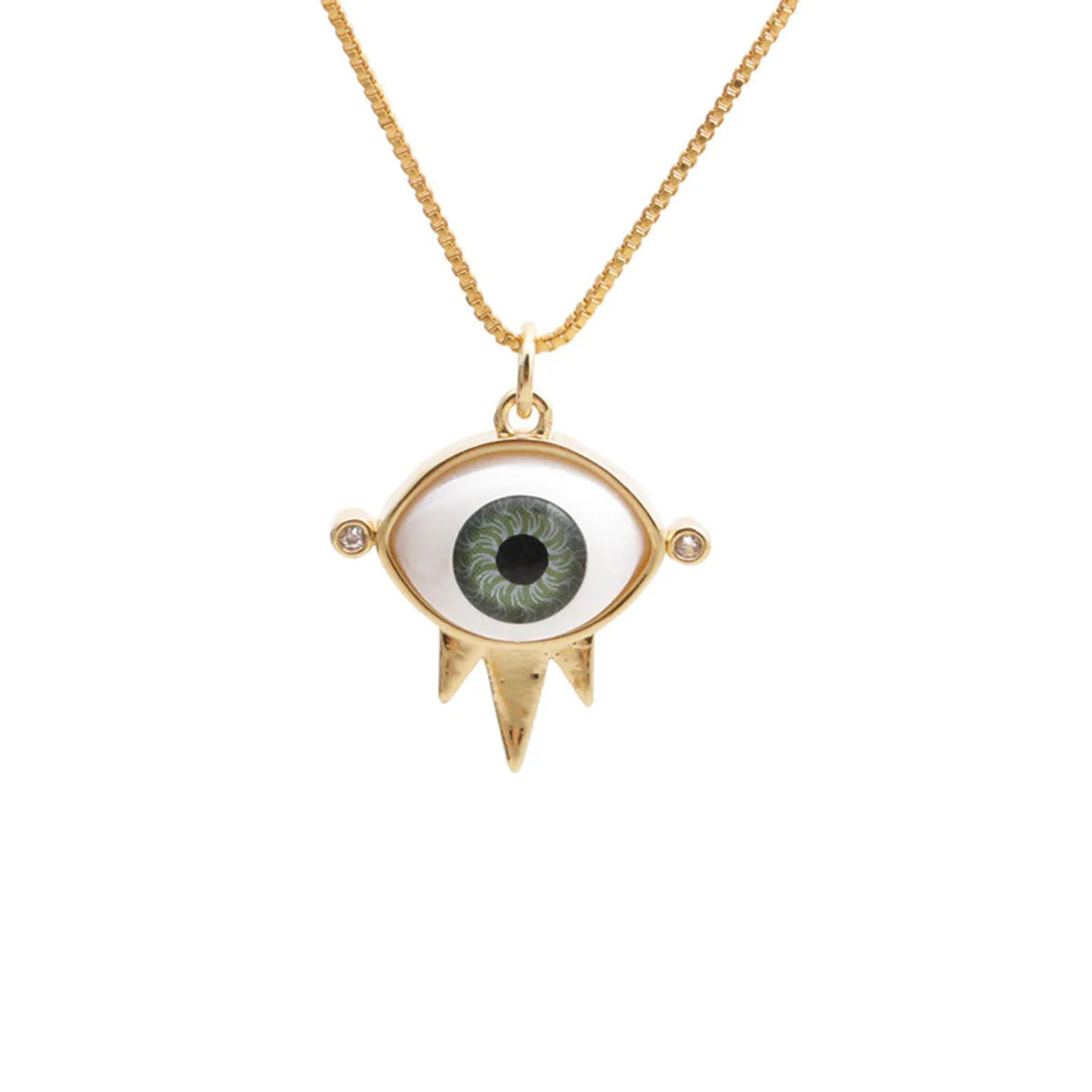 0464ys Blue 2 Devil's Eye + Box Chain