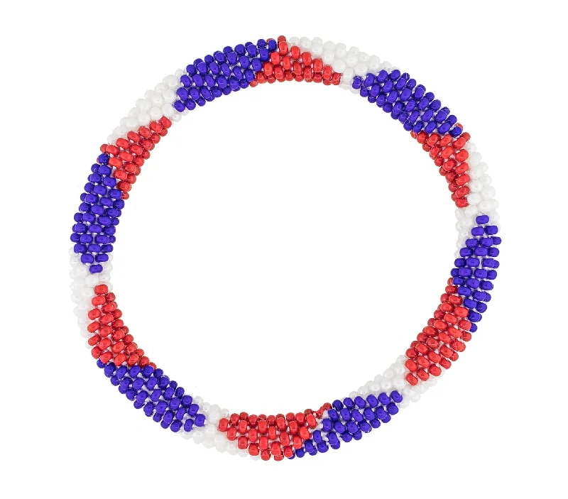 Bracelets With Fluid Shapes-8 inch Roll-On® Bracelet <br> One Nation