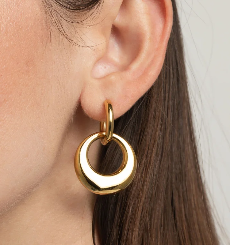 Earrings For Urban Flair-Lily Circle Hoops Earrings