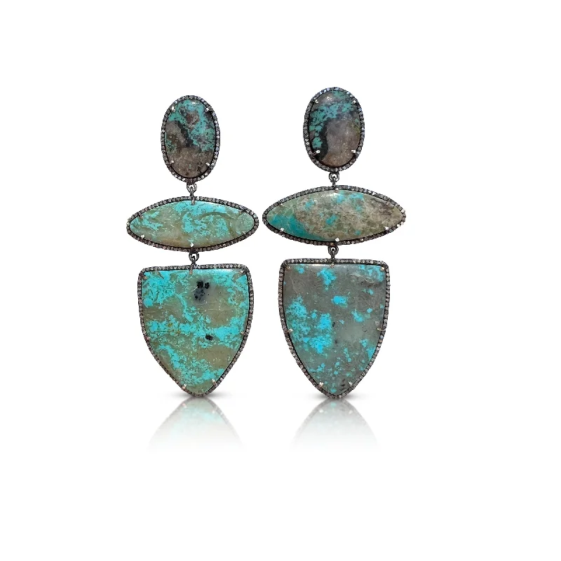 Earrings For Breezy Days-Kingman Triple Drop Earrings 5