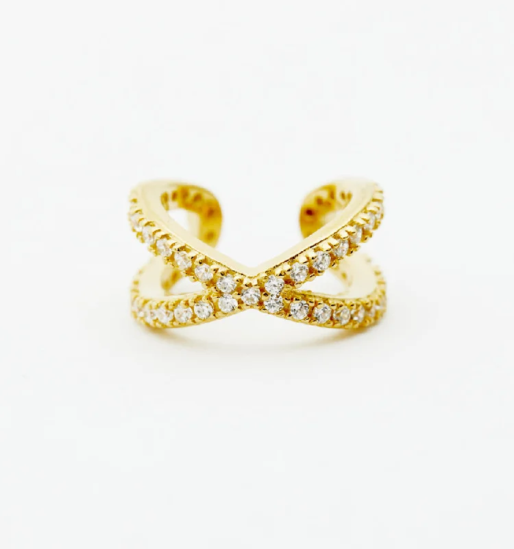 Dense Earrings For Wear-X Pave Ear Cuff