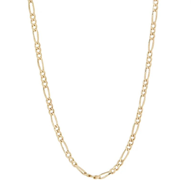 Bold Necklaces For Edge-Thin Gold Figaro Necklace