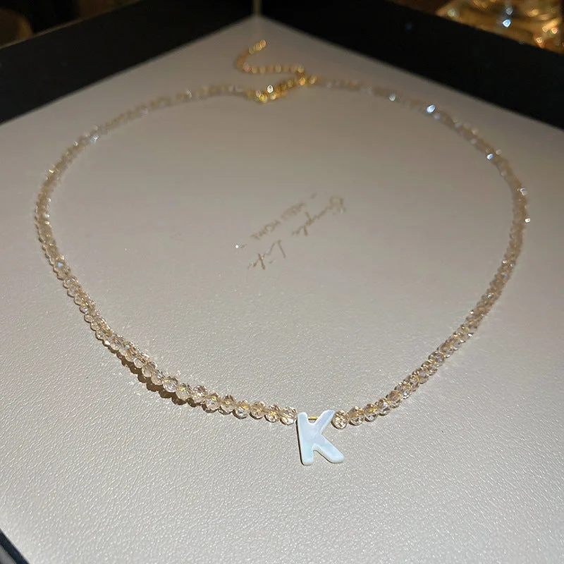 11# Gold Necklace-Letter K