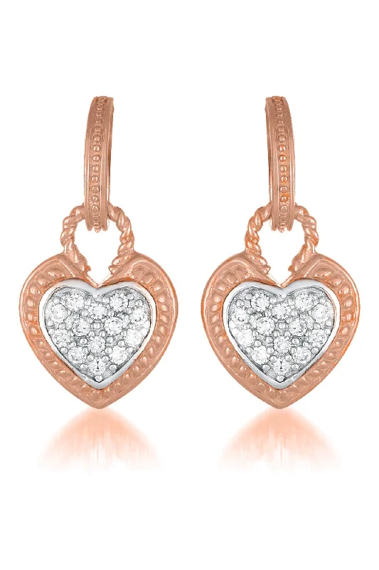 Earrings Luster Tips-Daphné Heart Shape Drop Earrings