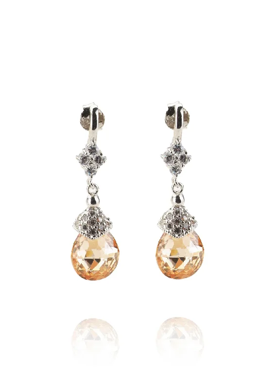 Best Dense Earrings-Elise Champagne Drop Earrings