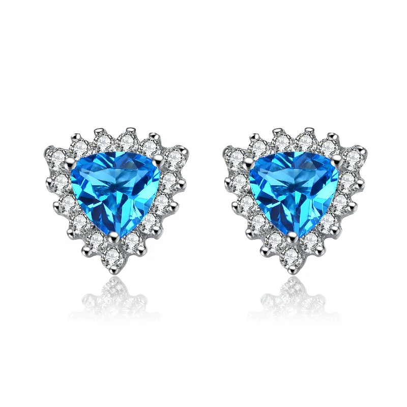 Snag Earrings Online-Provence Blue Cubic Zirconia Earrings