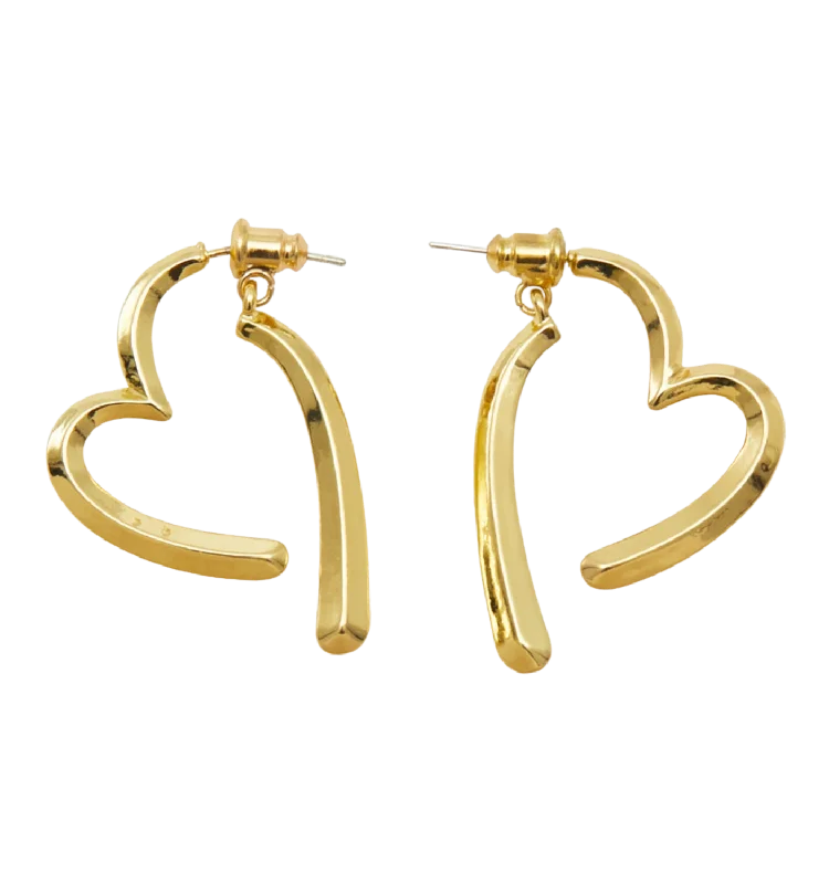 Earrings For Cool Days-Esme Squiggle Heart Earrings