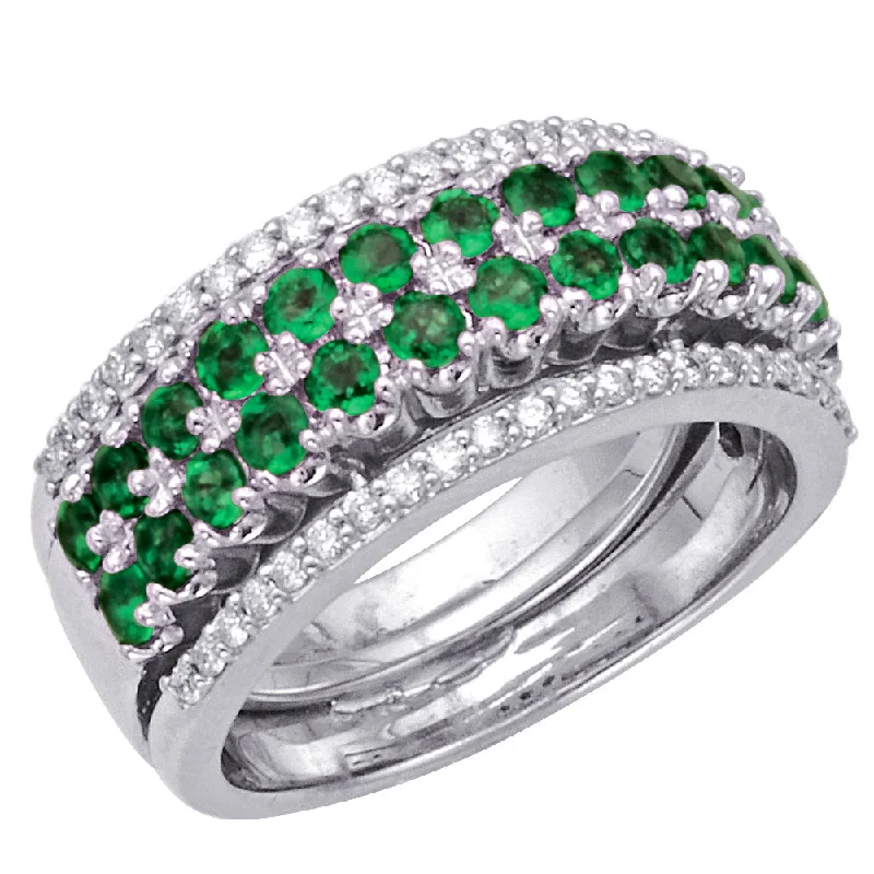 Rings Comfort Rituals-Emerald and Diamond Ring