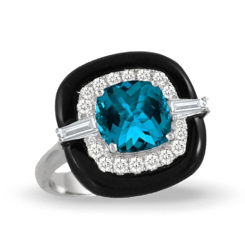 Rings For Winter Dusks-London Blue Topaz and Diamond Ring