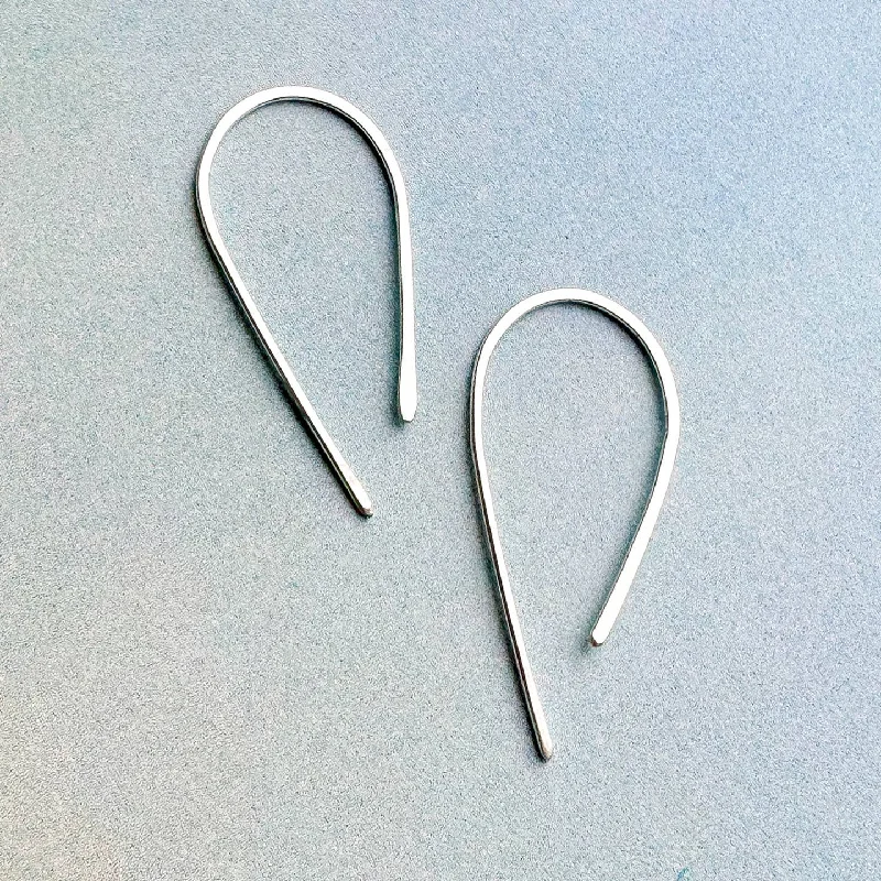 Earrings For Large Venues-minimal hoops - arch