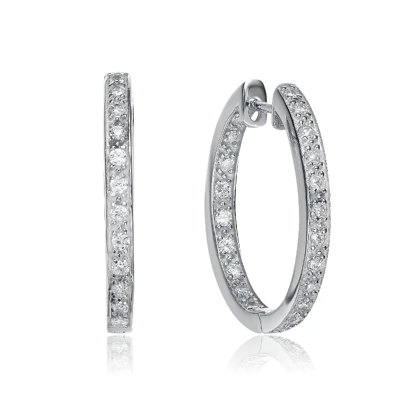 Earrings For Low Shine-Cleo Mini Dainty CZ Hoop Earrings