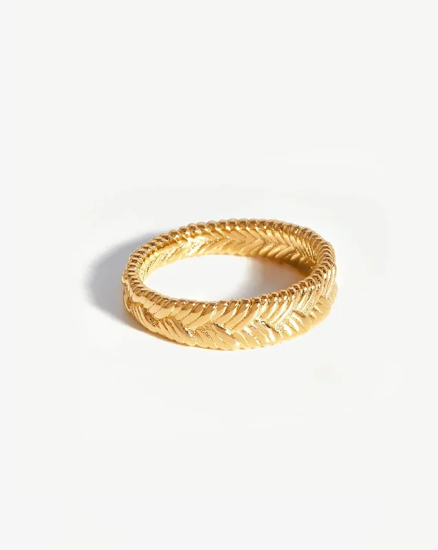 Rings For Clan Keepsakes-Braid Ring | 18ct Gold Plated