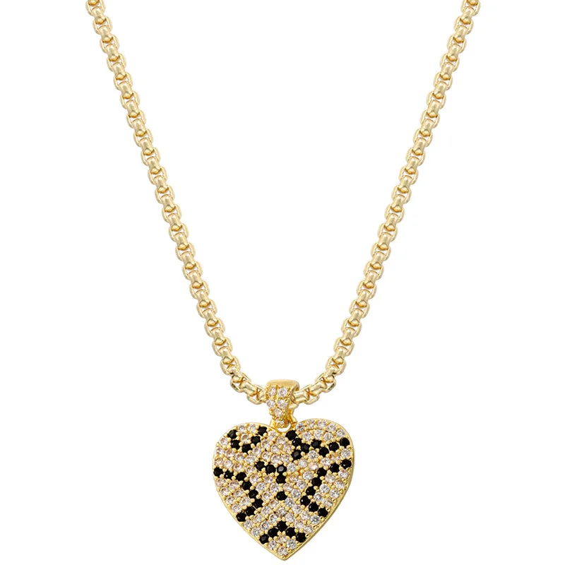 Gold Leopard Love Necklace