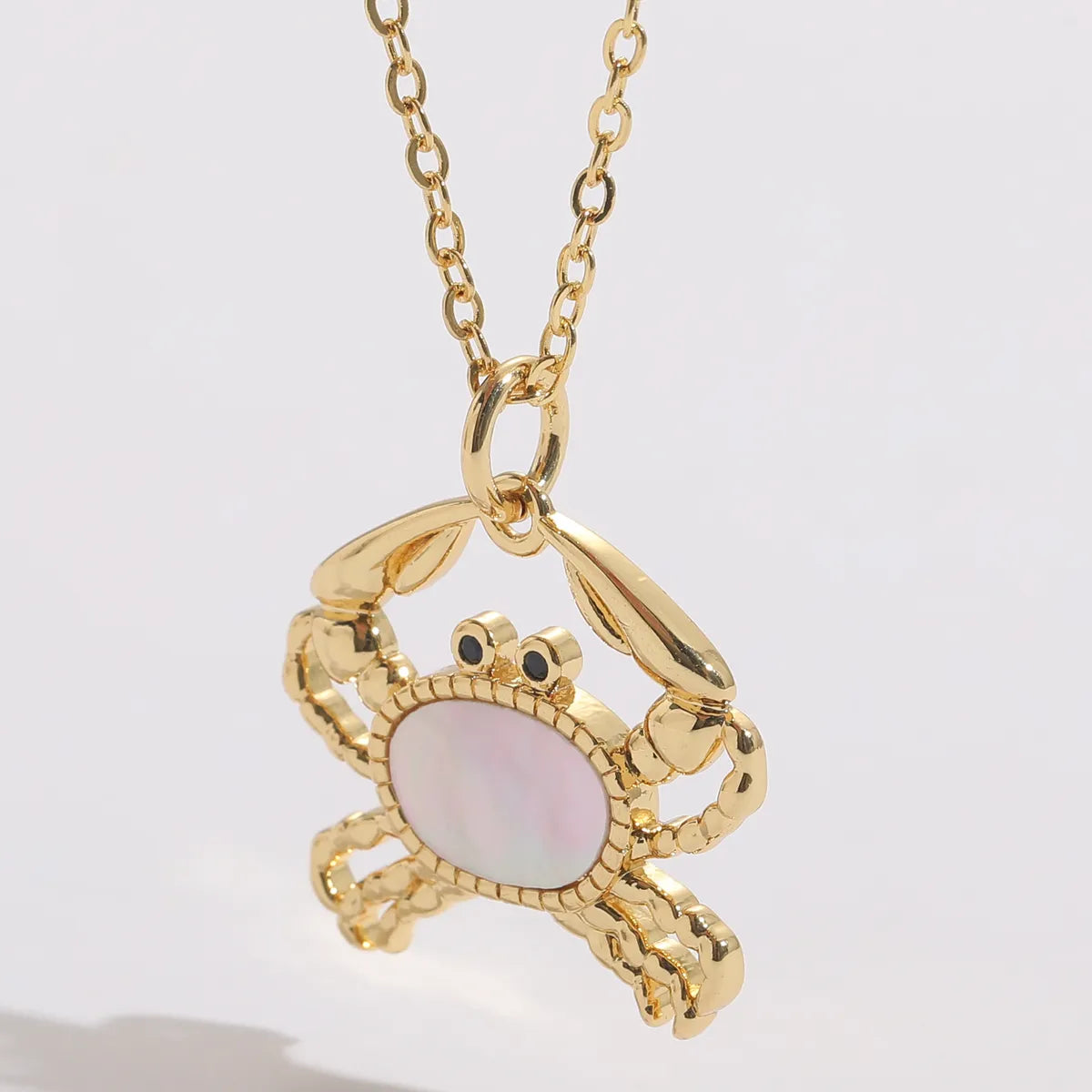 Prime Necklaces For Epic Events-1 Piece Fashion Crab Copper Plating Copper Pendant Necklace