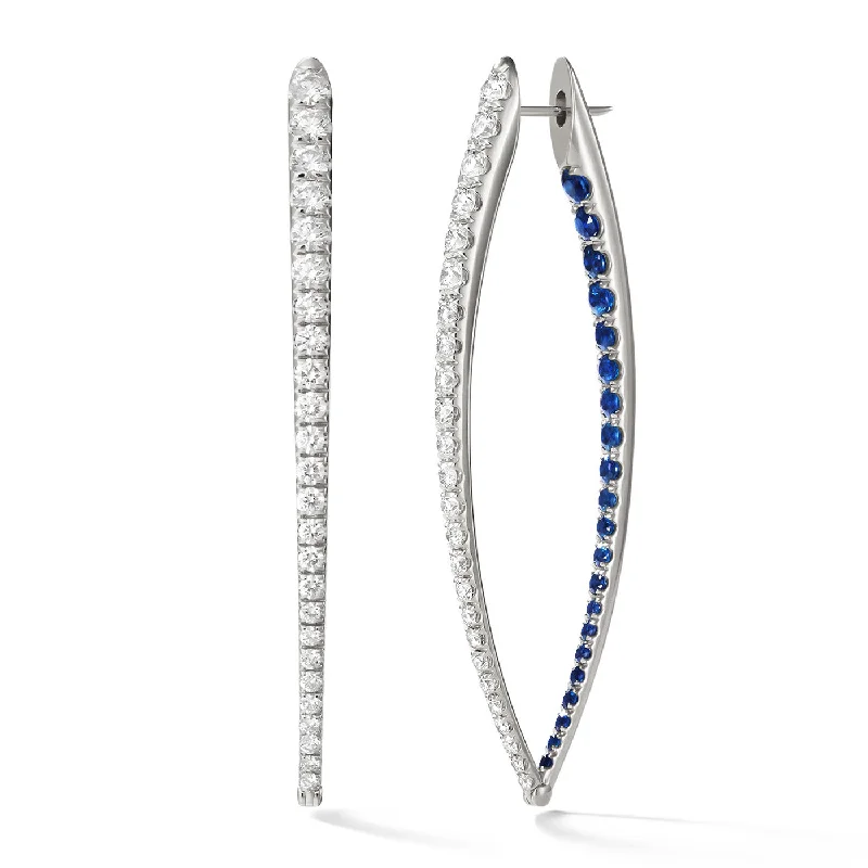 Ideal Earrings For Prime Nights-CRISTINA EARRING XL (Blue Sapphire)