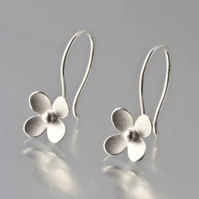 Best Build Earrings-Cherry Blossom Sterling Silver Loop Earrings