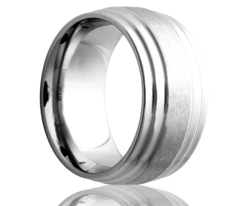 Rings Smith Tales-Cobalt Double Step Edge Satin Ring