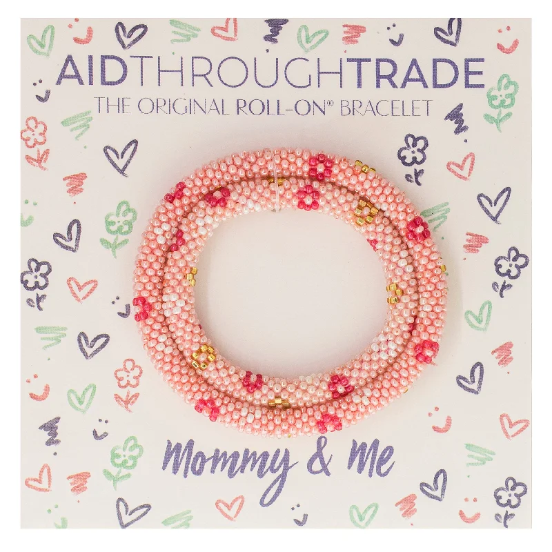 Bracelets For Subdued Hues-Mommy & Me Roll-On® Bracelets <br> Flower Power