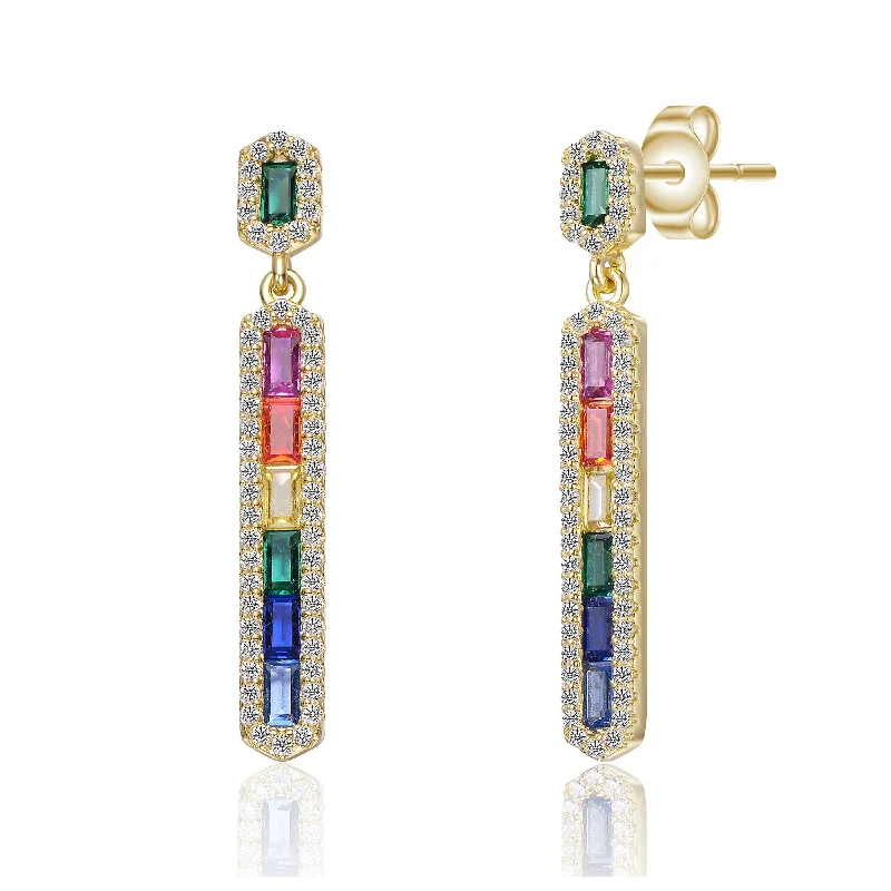 Earrings Spark Test-Arc en Ciel Linear Dangle Earrings