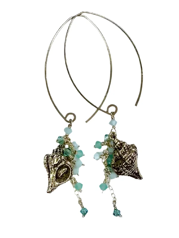 Earrings Mark Resistance-earrings. conch shell vines