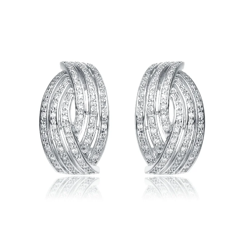 Earrings With Full Hoops-Aurélie Curved Earrings