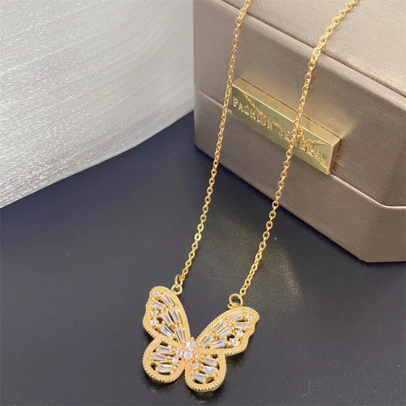 533 Gold Butterfly Necklace