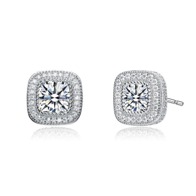 Earrings Glint Tips-Audrey Solitaire Last Pair Stud Earrings