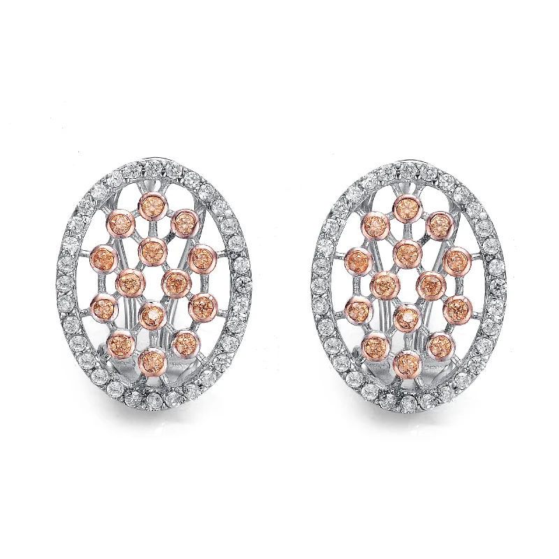 Earrings For Wide Links-Estelle Oval Shape Earrings