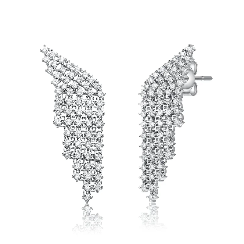 Hard Earrings For Edge-Déco Statement Cocktail Earrings