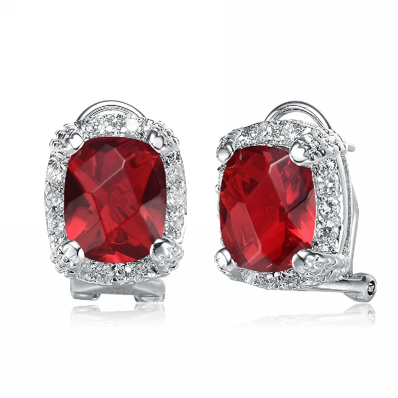 Floaty Earrings For Airy Feel-La Scène Red Solitaire Earrings