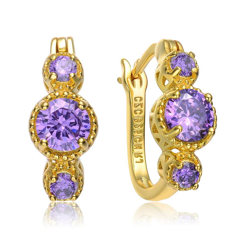 Earrings Guard Hints-Jeanne Purple Earrings