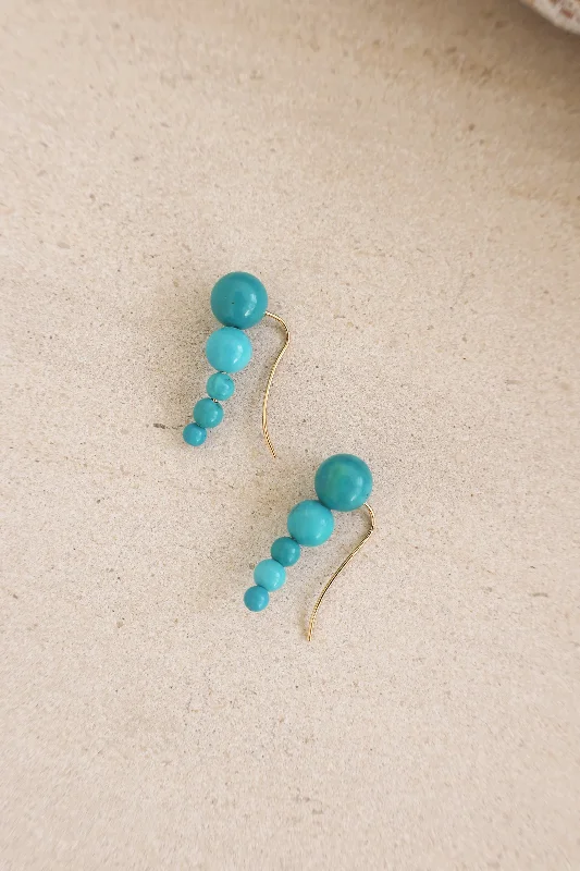 Earrings With Pinpoint Studs-Bella Ear Crawlers