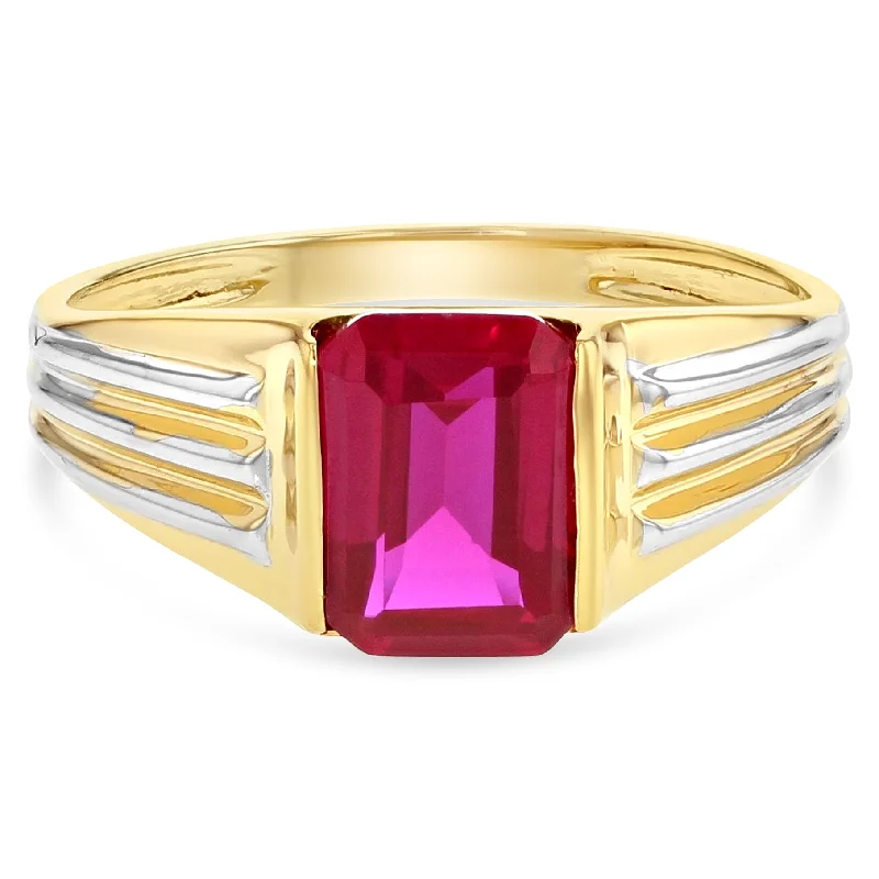 Rings For Hushed Brilliance-14K Solid Gold Red CZ Ring