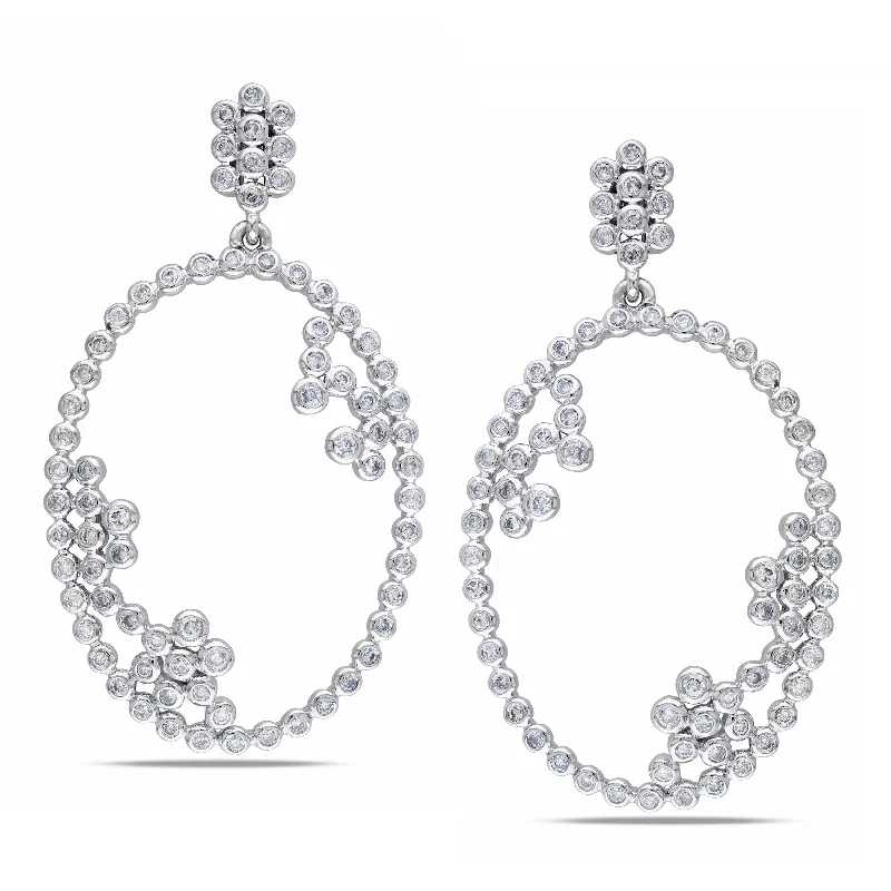 Earrings For Damp Shine-Giselle Oval Shape Bezel Set Last Pair Earrings