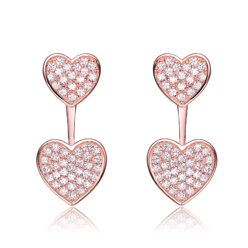 Earrings Seek Advice-Daphné Double Heart Jacket Earrings