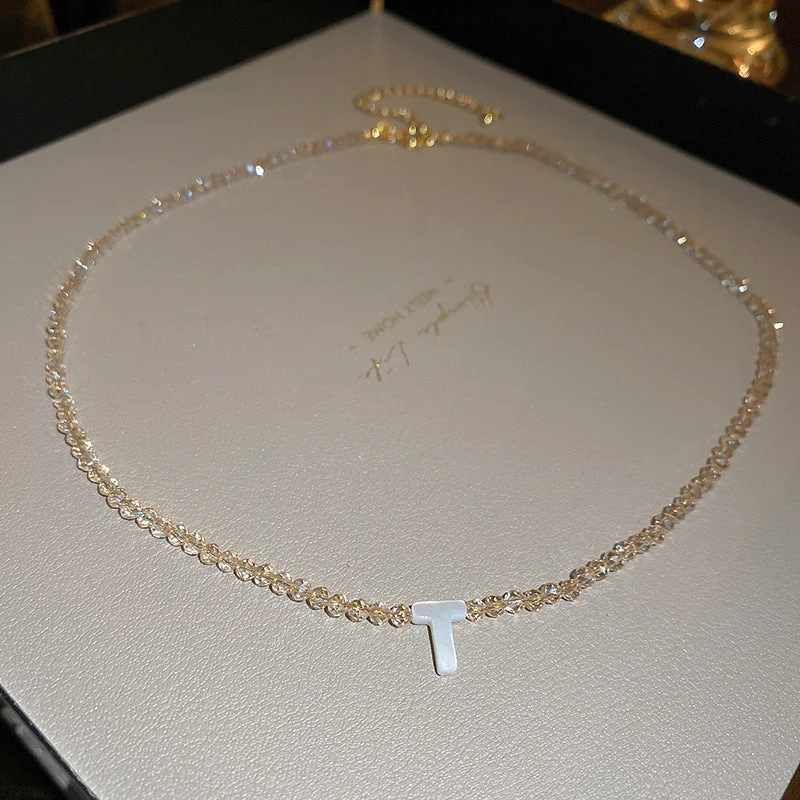 20# Gold Necklace-Letter T