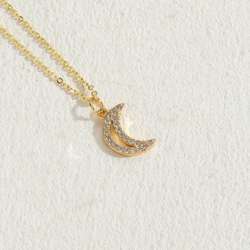 Medium Moon 14K Real Gold