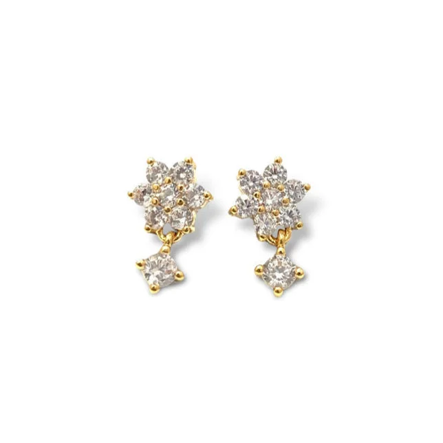 Earrings For Hidden Gifts-Crystal Flower Drop Mini Stud Earrings