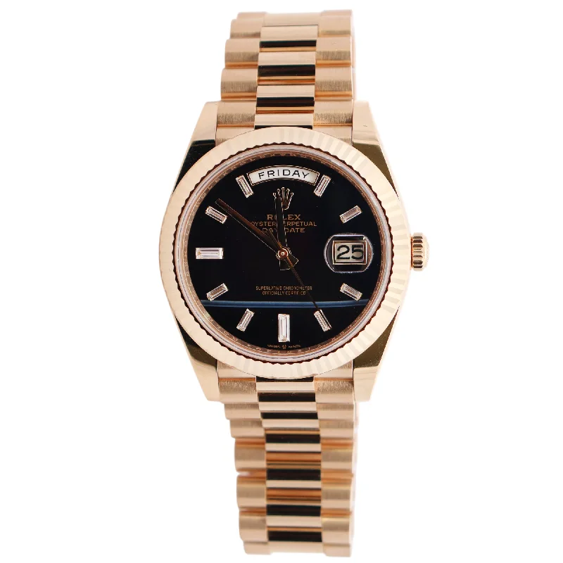 Best Airy Watches-Rolex Day-Date 40mm Onyx Dial Watch Ref# 228238