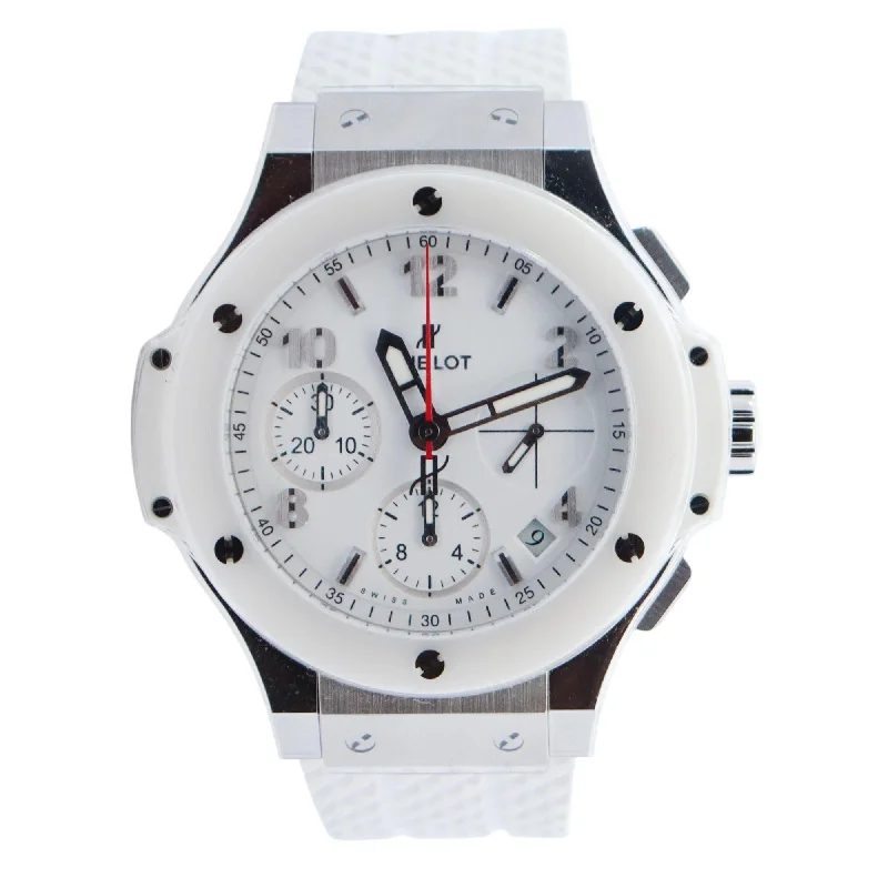 Watches With Pastel Faces-Hublot Big Bang 44mm White Dial Watch Ref# 342.SE.230.RW